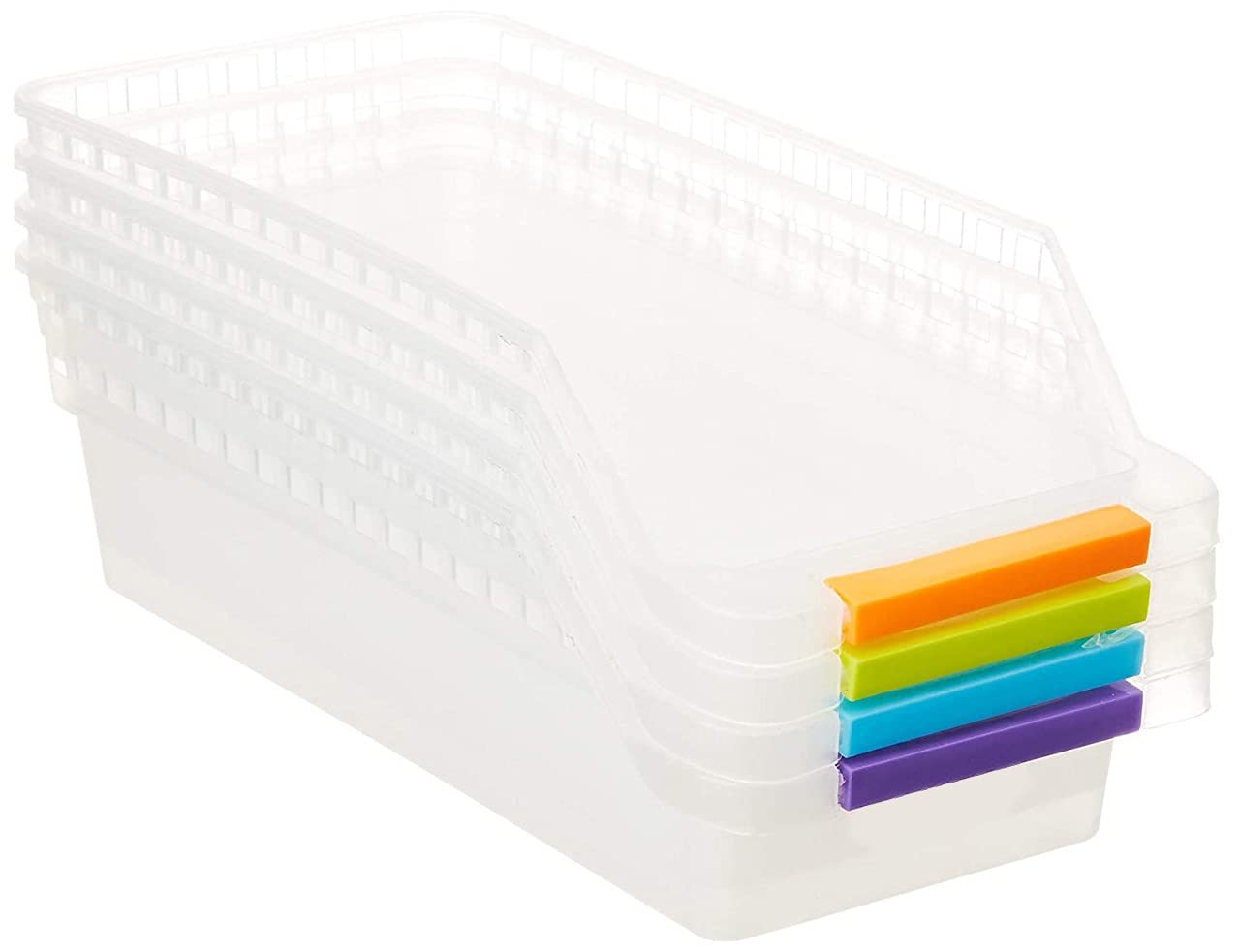 Inditradition Plastic Stackable Refrigerator Food Storage Organizer , Transparent (25 Cm X Width - 10 Cm X Height - 8.5 Cm ) - P